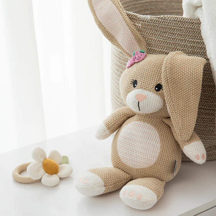 LIVING TEXTILES | DAISY TEETHING RING RATTLE