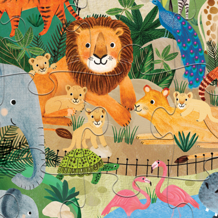 CROCODILE CREEK | LITTLE BUILDING PUZZLE 24 PC - ZOO