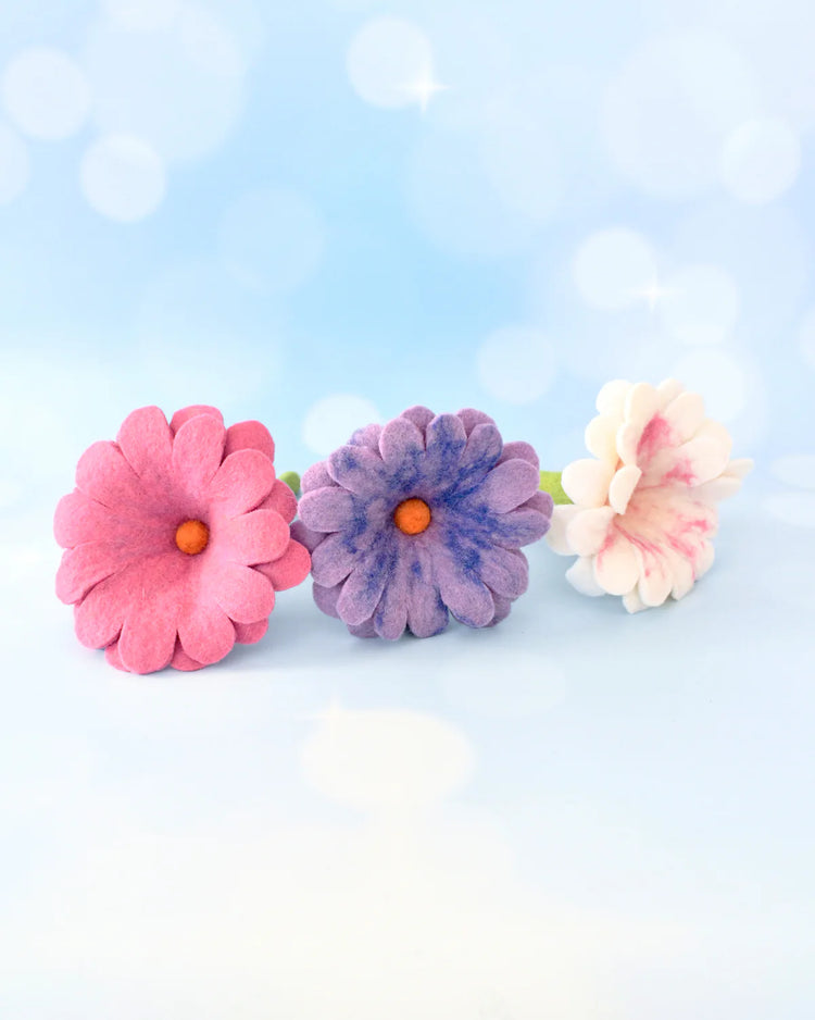 TARA TREASURES | FELT PASTEL FLOWERS SET OF 3