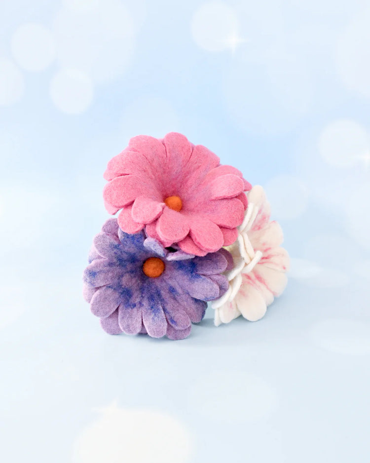 TARA TREASURES | FELT PASTEL FLOWERS SET OF 3