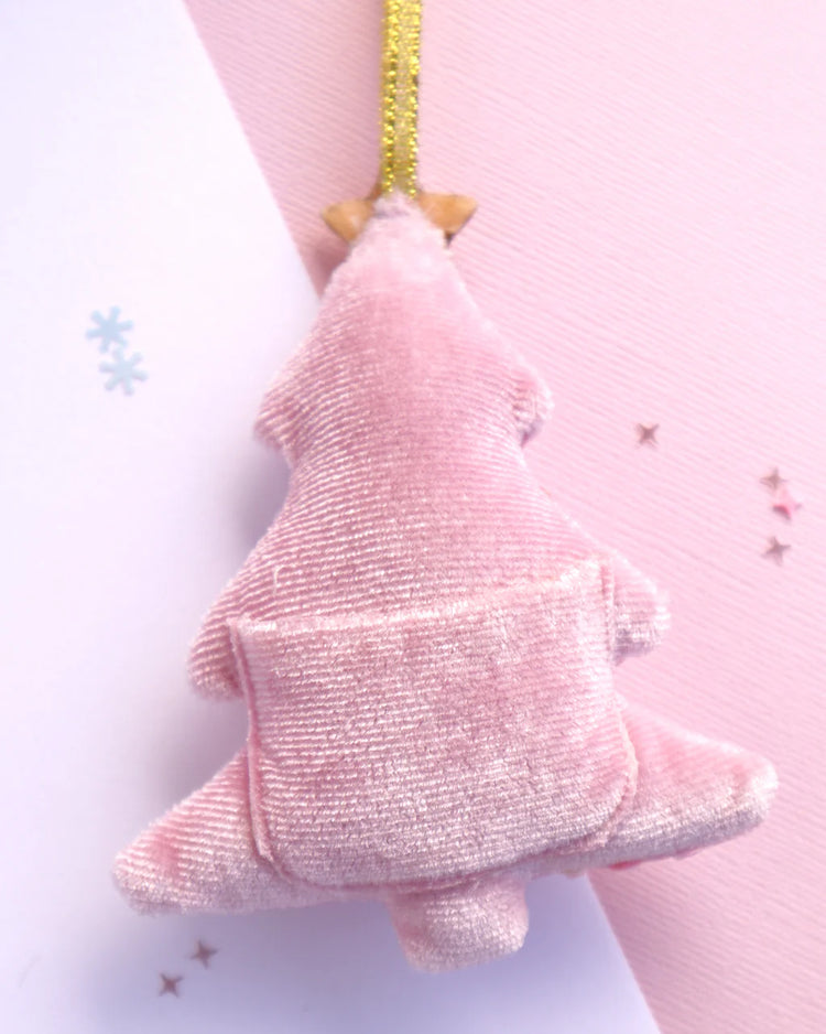 LAUREN HINKLEY | BEADED PINK SEQUIN CHRISTMAS TREE DECORATION / GIFT BAG