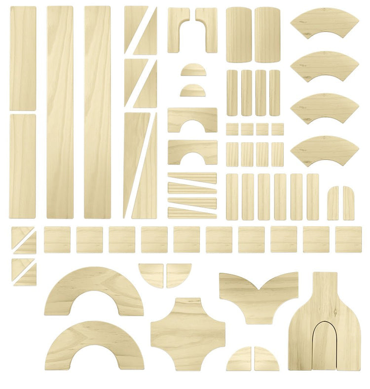 BILLY KIDZ | UNIT / PROJECT BLOCK SET OF ALTERNATIVE SHAPES - 70PCS by BILLY KIDZ - The Playful Collective