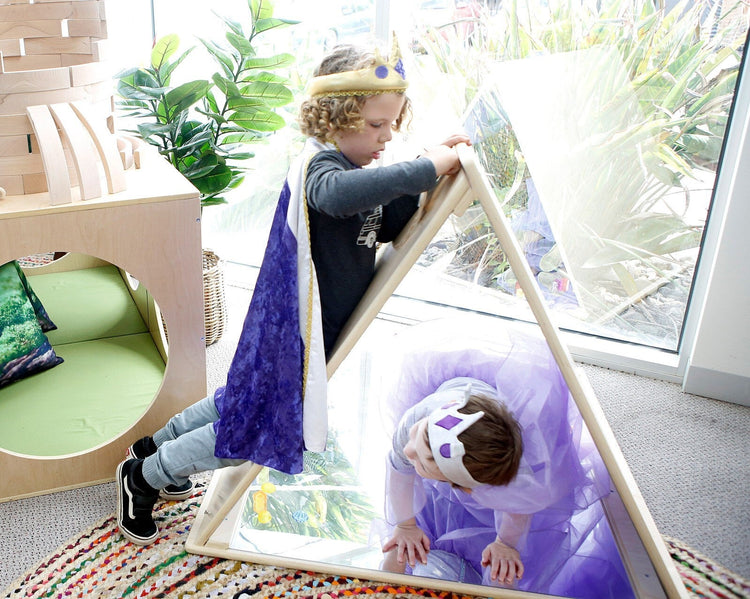 BILLY KIDZ | WOODEN PLAYHOUSE TRIANGLE WITH MIRRORS by BILLY KIDZ - The Playful Collective