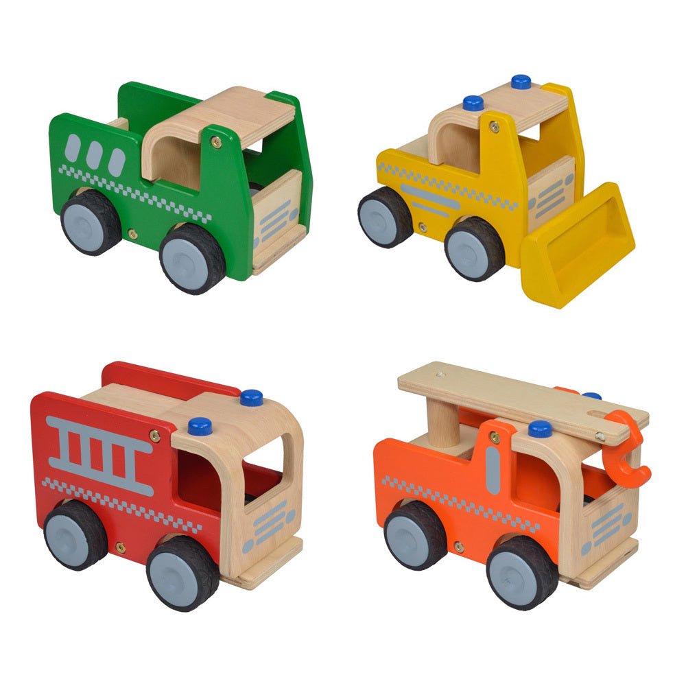 BLUE RIBBON | WOODEN VEHICLES - SET OF 4 by BLUE RIBBON - The Playful Collective