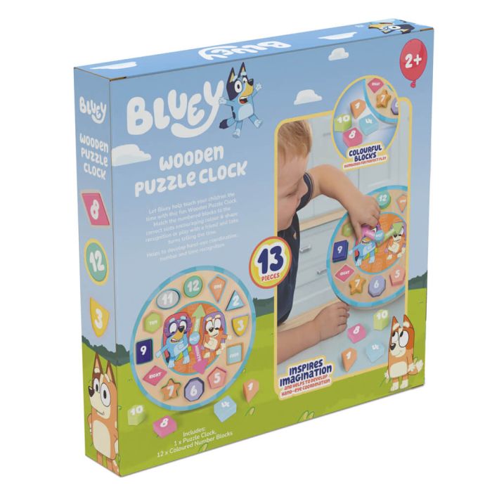 BLUEY | WOODEN PUZZLE CLOCK by BLUEY - The Playful Collective