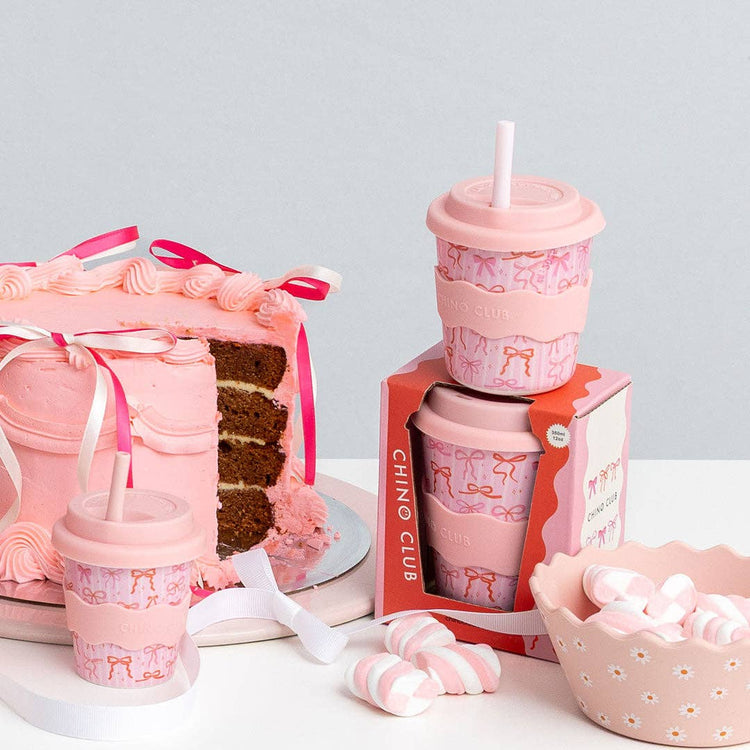 CHINO CLUB | BOWS KIDS KEEP CUP 8OZ by CHINO CLUB - The Playful Collective