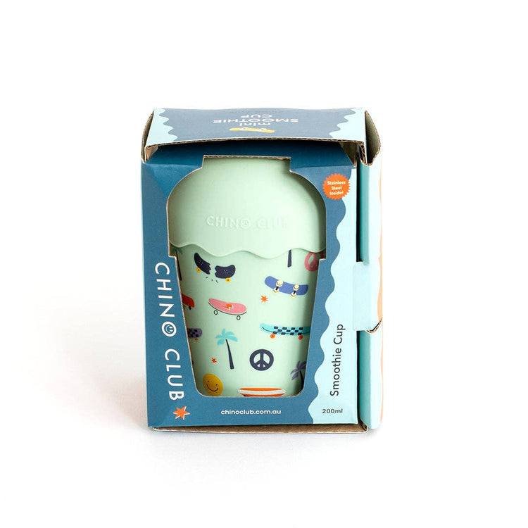 CHINO CLUB | SKATE AQUA MINI SMOOTHIE CUP & STRAW 200ML by CHINO CLUB - The Playful Collective