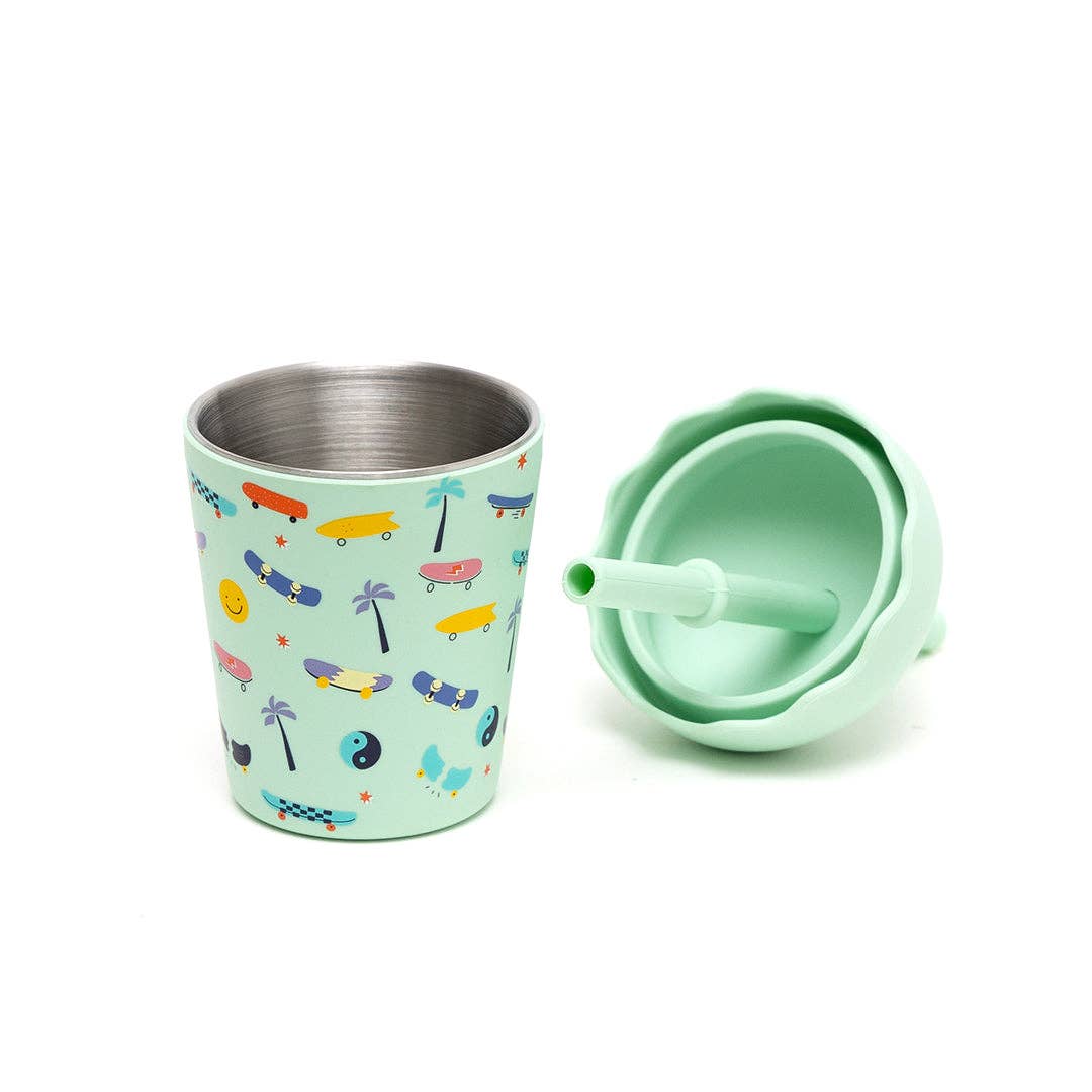 CHINO CLUB | SKATE AQUA MINI SMOOTHIE CUP & STRAW 200ML by CHINO CLUB - The Playful Collective