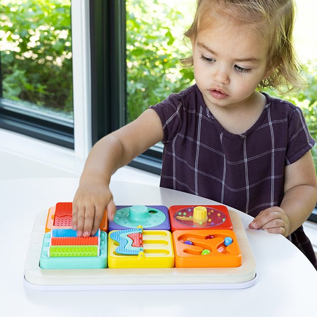 FAT BRAIN TOYS | PLAYTAB SENSORY SET 1 (FLIPPER, NUMBER DIAL, MAZE TILE) *PRE - ORDER* by FAT BRAIN TOYS - The Playful Collective