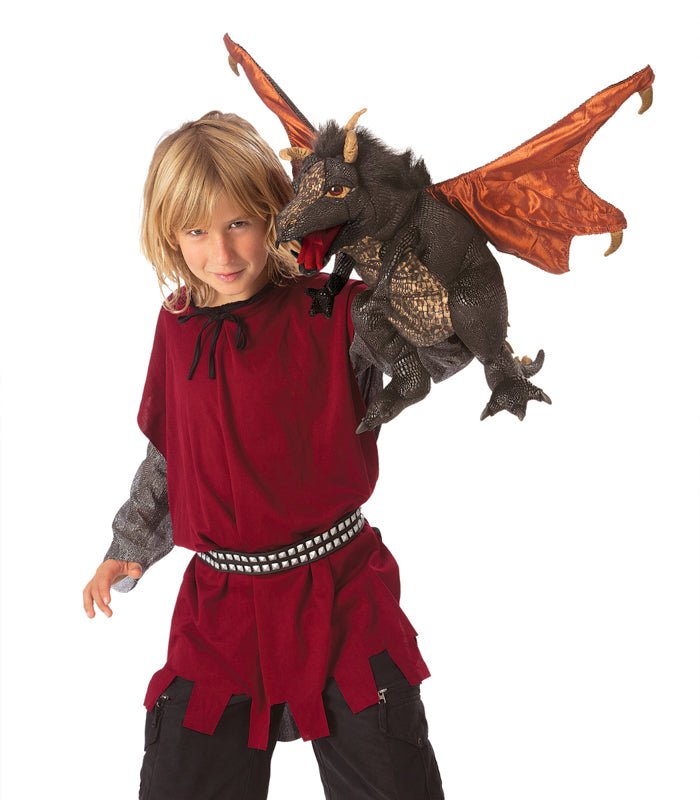 FOLKMANIS PUPPETS | BLACK DRAGON PUPPET by FOLKMANIS PUPPETS - The Playful Collective
