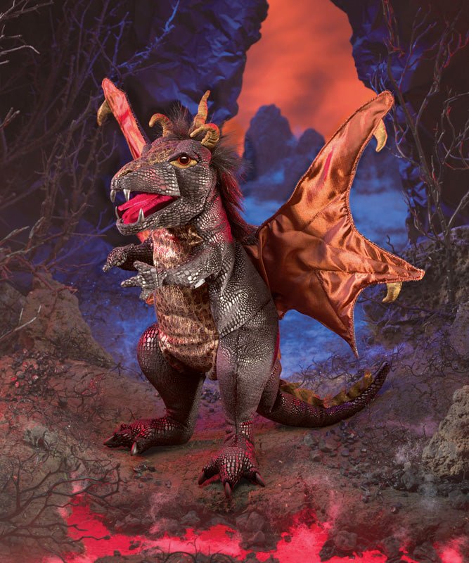 FOLKMANIS PUPPETS | BLACK DRAGON PUPPET by FOLKMANIS PUPPETS - The Playful Collective
