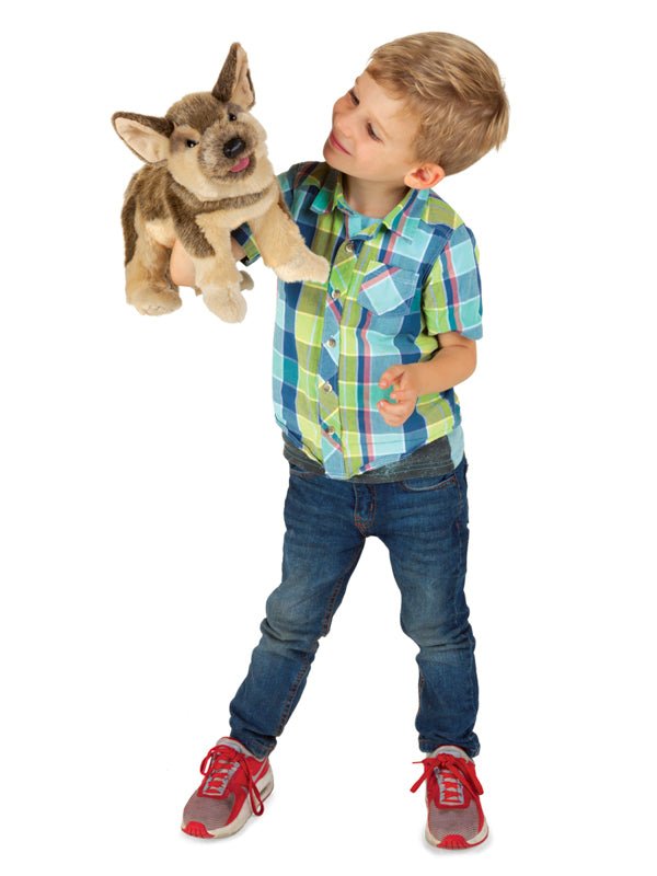 FOLKMANIS PUPPETS | GERMAN SHEPHERD PUPPY PUPPET by FOLKMANIS PUPPETS - The Playful Collective