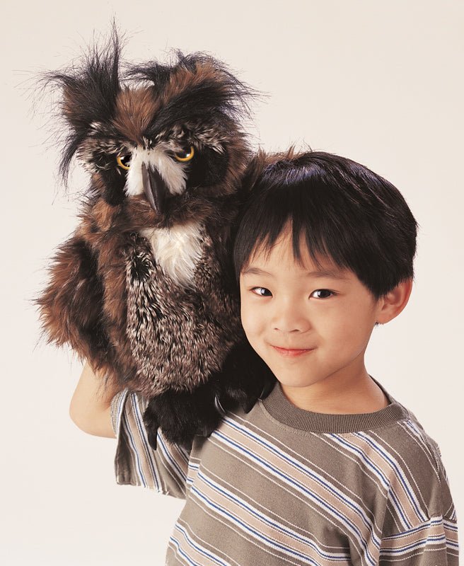 FOLKMANIS PUPPETS | GREAT HORNED OWL PUPPET by FOLKMANIS PUPPETS - The Playful Collective