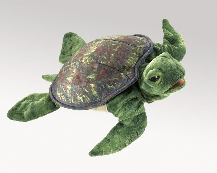 FOLKMANIS PUPPETS | GREEN SEA TURTLE HAND PUPPET by FOLKMANIS PUPPETS - The Playful Collective