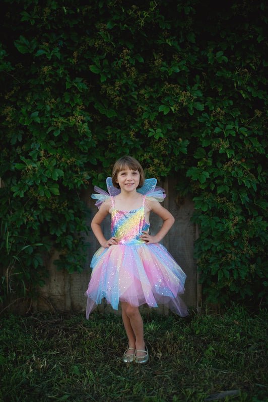 GREAT PRETENDERS | RAINBOW FAIRY DRESS & WINGS - SIZE 5 - 6 by GREAT PRETENDERS - The Playful Collective
