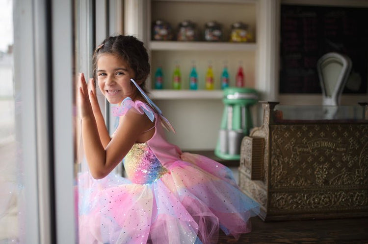 GREAT PRETENDERS | RAINBOW FAIRY DRESS & WINGS - SIZE 5 - 6 by GREAT PRETENDERS - The Playful Collective