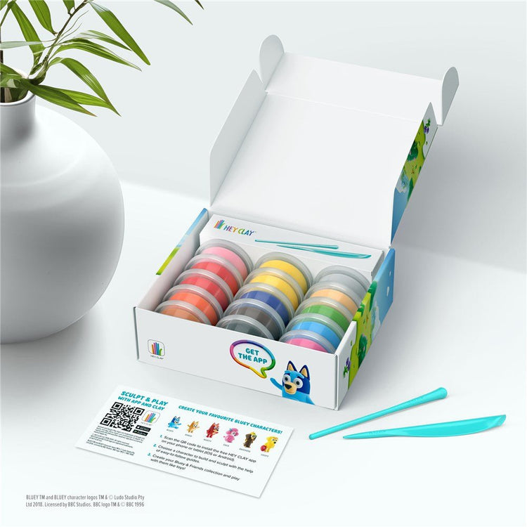 HEY CLAY | BLUEY & FRIENDS SET (15 CANS) by HEY CLAY - The Playful Collective