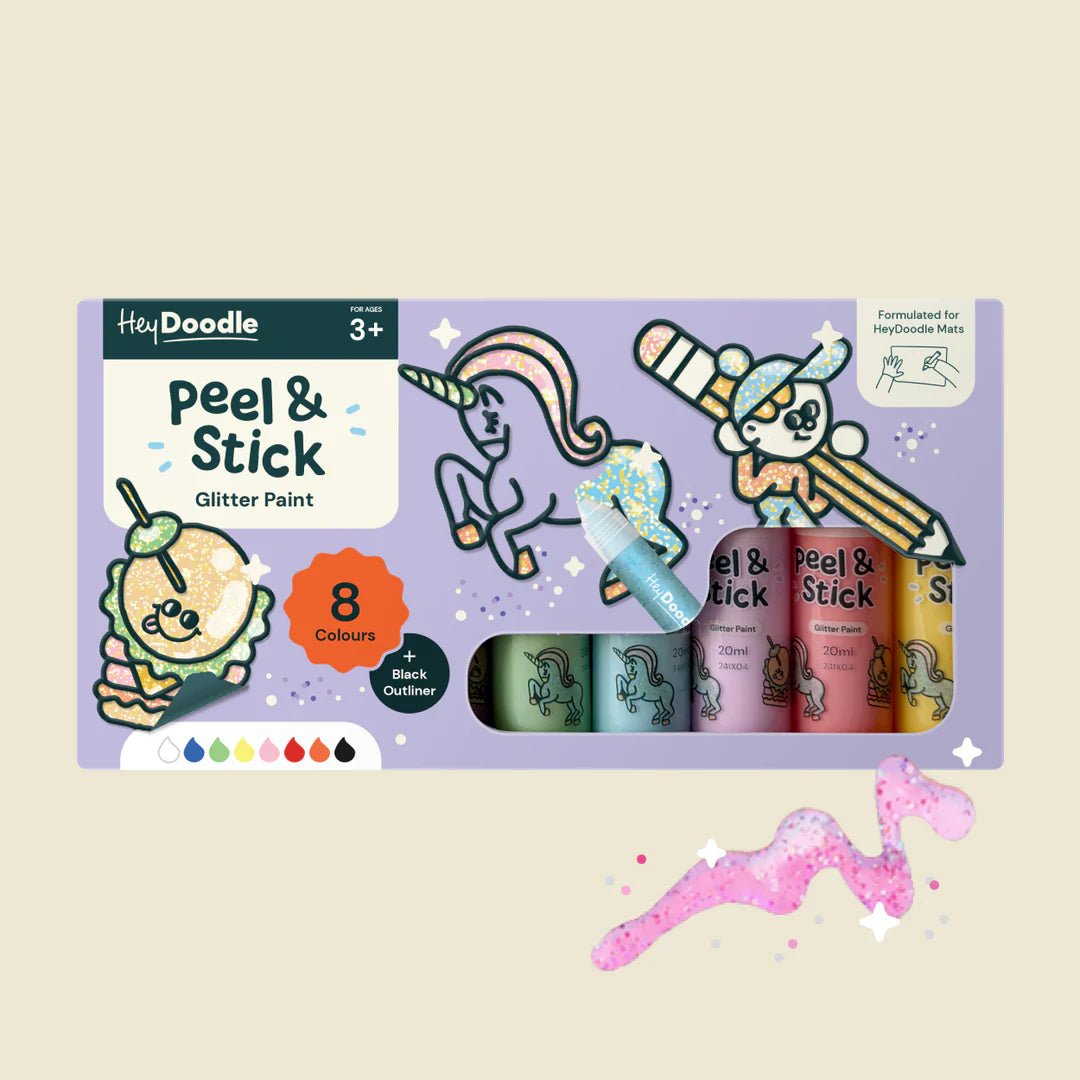 HEY DOODLE | PEEL & STICK GLITTER PAINT - EASY PEEL & STICKABLE COLOURS by HEYDOODLE - The Playful Collective