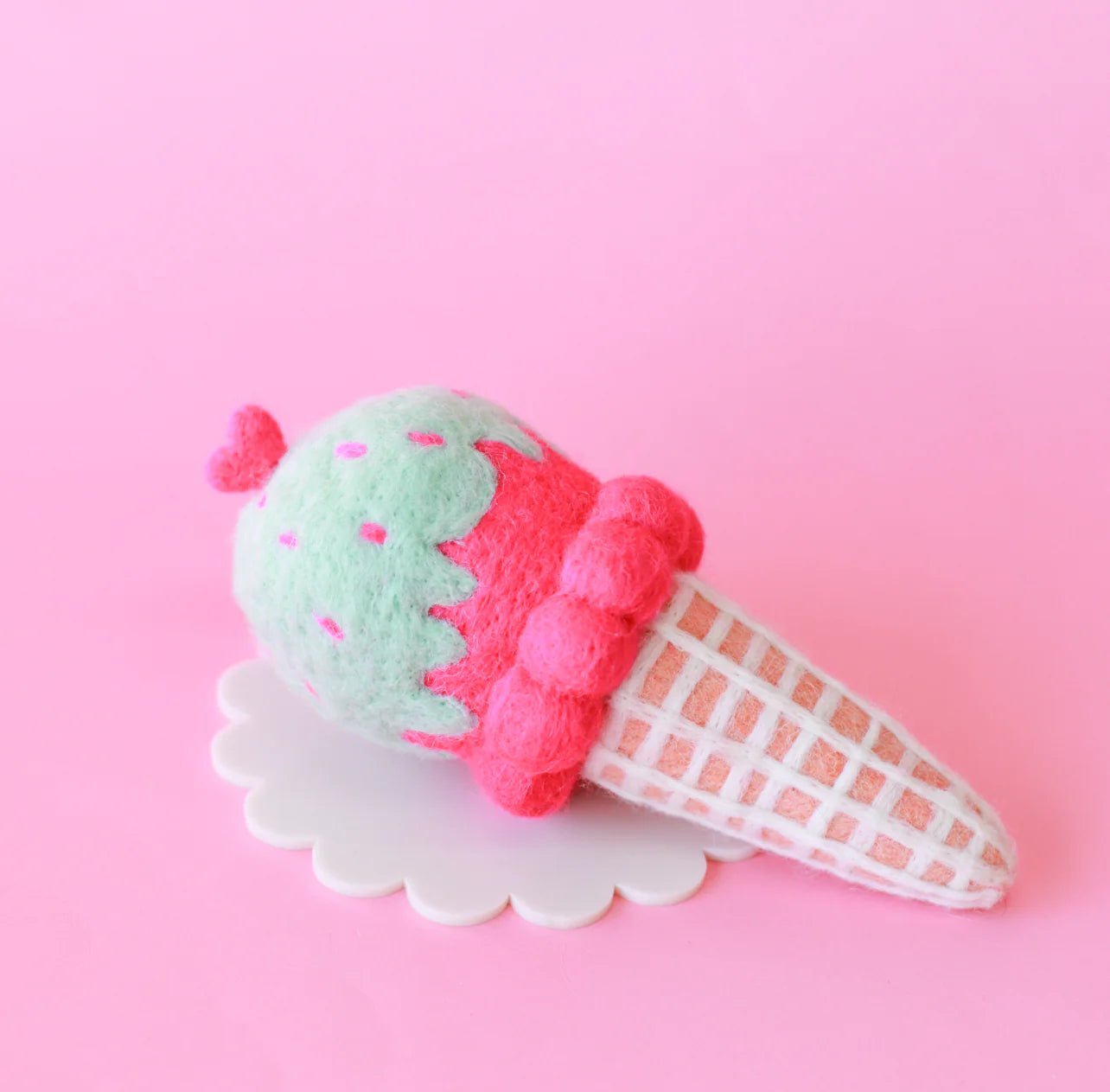 JUNI MOON | FELT ICE CREAMS Hot Pink Pistachio by JUNI MOON - The Playful Collective