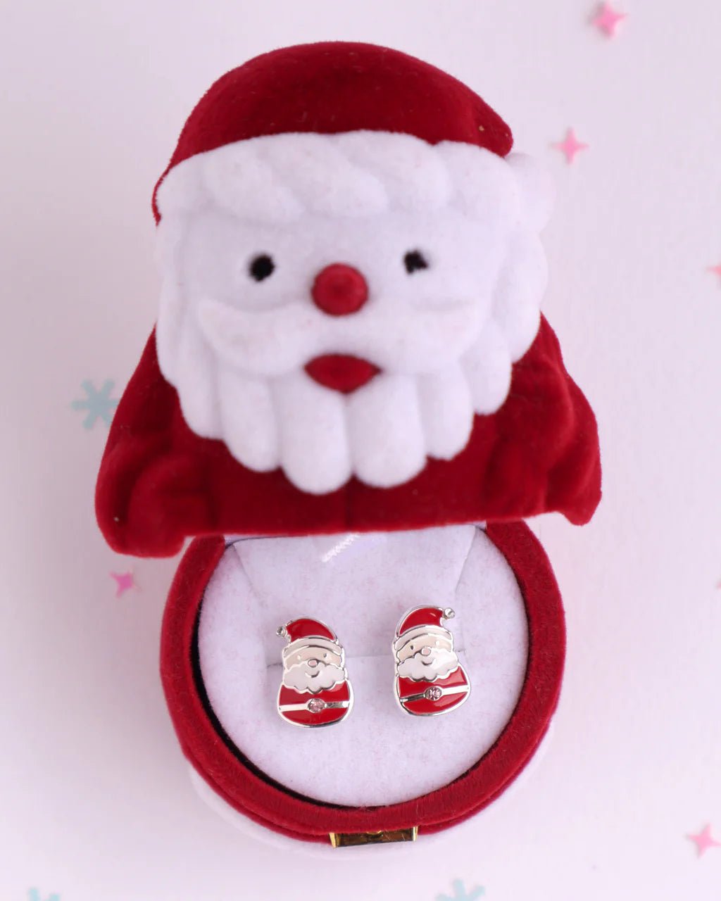 Enchanted Christmas Santa Claus Earrings with Santa Box by Lauren