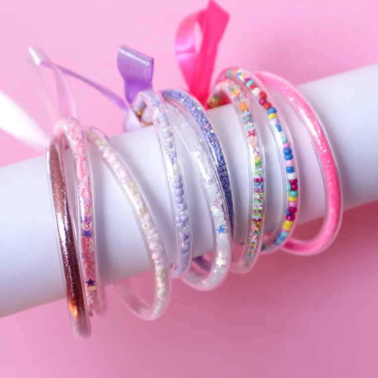 LAUREN HINKLEY | PINK GLITTER ELASTIC BRACELETS by LAUREN HINKLEY AUSTRALIA - The Playful Collective