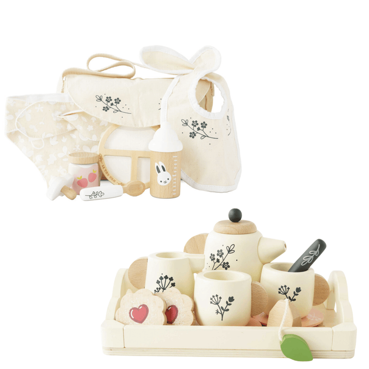 LE TOY VAN | DOLLS NURSING KIT AND BAG & WOODEN TEA SET AND TRAY BUNDLE by LE TOY VAN - The Playful Collective