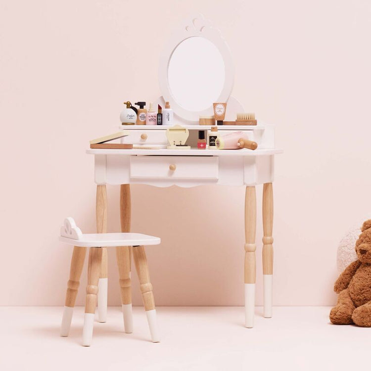 LE TOY VAN | HONEYBAKE DRESSING UP VANITY TABLE & STOOL by LE TOY VAN - The Playful Collective