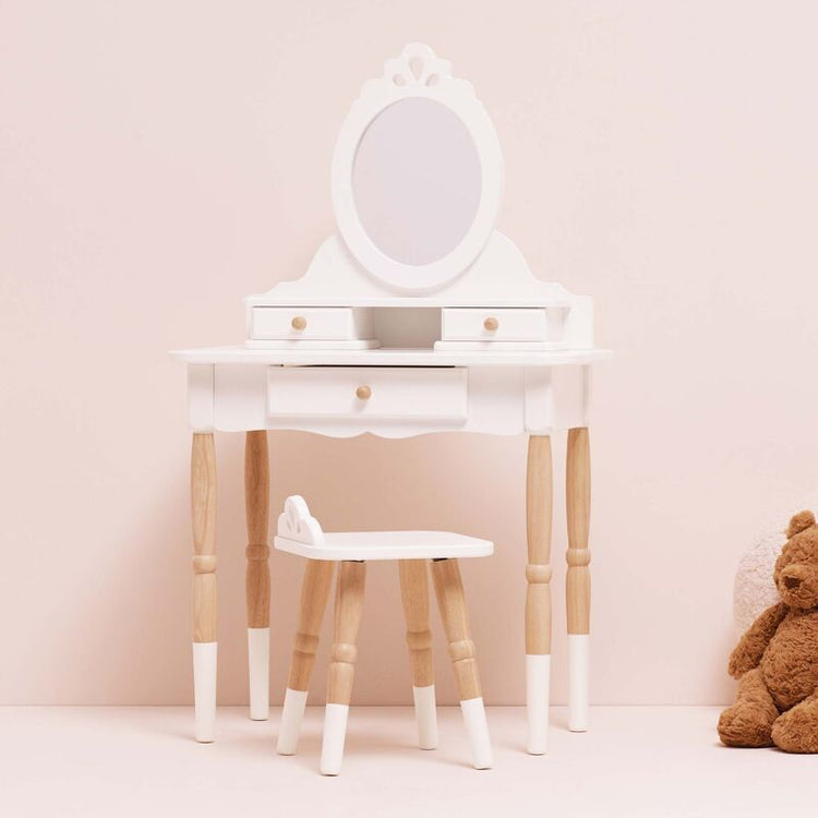LE TOY VAN | HONEYBAKE DRESSING UP VANITY TABLE & STOOL by LE TOY VAN - The Playful Collective