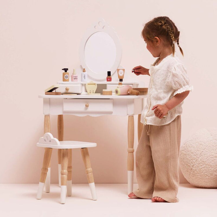 LE TOY VAN | HONEYBAKE DRESSING UP VANITY TABLE & STOOL by LE TOY VAN - The Playful Collective