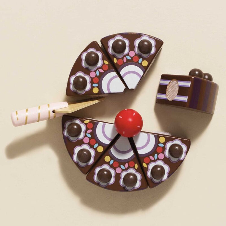 LE TOY VAN | HONEYBAKE MIXER SET & CHOCOLATE GATEAU SLICEABLE BIRTHDAY CAKE BUNDLE by LE TOY VAN - The Playful Collective
