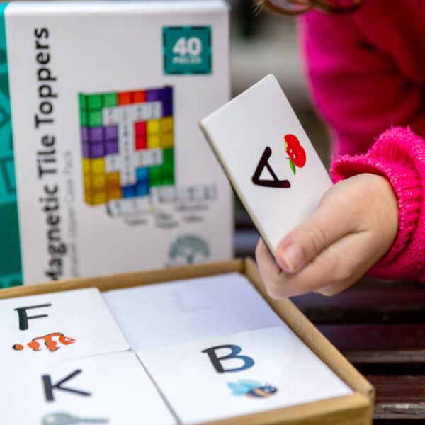 LEARN & GROW | MAGNETIC TILE TOPPER - ALPHABET UPPER CASE PACK (40 PIECE) *PRE-ORDER* by LEARN & GROW TOYS - The Playful Collective
