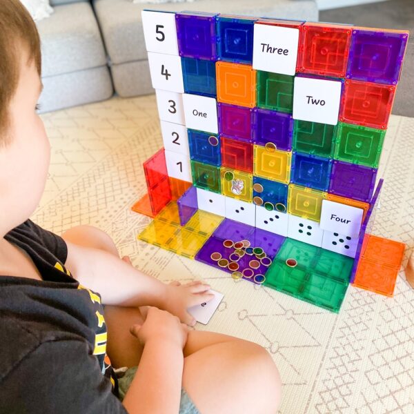 LEARN & GROW | MAGNETIC TILE TOPPER - NUMERIC PACK (40 PIECE) *PRE-ORDER* by LEARN & GROW TOYS - The Playful Collective