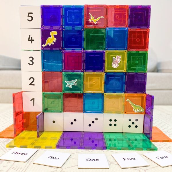 LEARN & GROW | MAGNETIC TILE TOPPER - NUMERIC PACK (40 PIECE) *PRE-ORDER* by LEARN & GROW TOYS - The Playful Collective