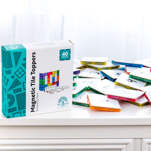 LEARN & GROW | MAGNETIC TILE TOPPER - NUMERIC PACK (40 PIECE) *PRE-ORDER* by LEARN & GROW TOYS - The Playful Collective