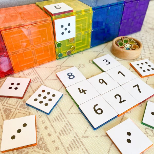 LEARN & GROW | MAGNETIC TILE TOPPER - NUMERIC PACK (40 PIECE) *PRE-ORDER* by LEARN & GROW TOYS - The Playful Collective