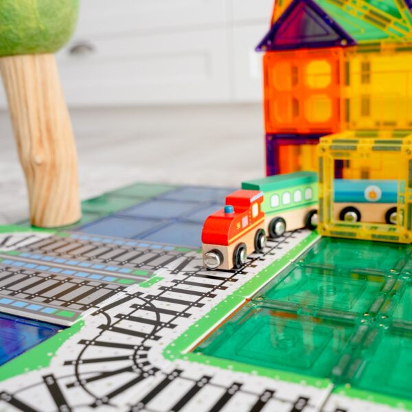 LEARN & GROW | MAGNETIC TILE TOPPER - TRAIN PACK (36 PIECE) by LEARN & GROW TOYS - The Playful Collective