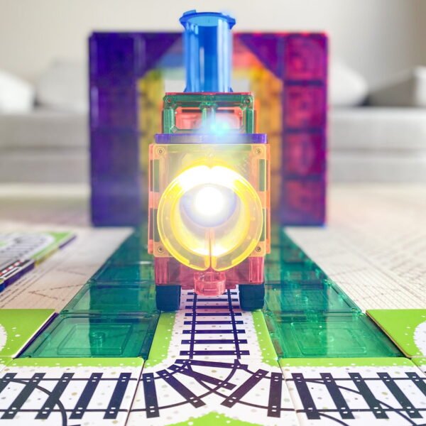 LEARN & GROW | MAGNETIC TILE TOPPER - TRAIN PACK (36 PIECE) by LEARN & GROW TOYS - The Playful Collective
