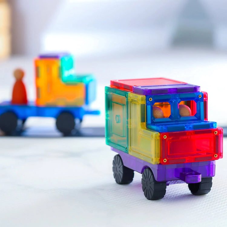 LEARN & GROW | MAGNETIC TILES - CAR PACK 28 PIECE (NEW DESIGN) by LEARN & GROW TOYS - The Playful Collective