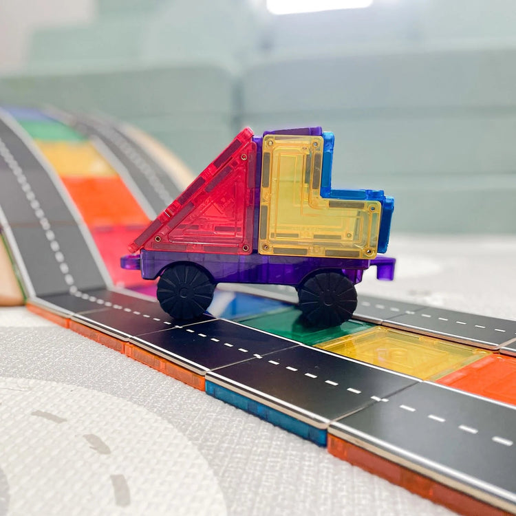 LEARN & GROW | MAGNETIC TILES - CAR PACK 28 PIECE (NEW DESIGN) by LEARN & GROW TOYS - The Playful Collective