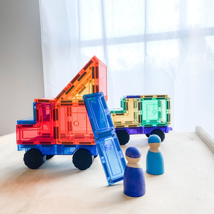 LEARN & GROW | MAGNETIC TILES - CAR PACK 28 PIECE (NEW DESIGN) by LEARN & GROW TOYS - The Playful Collective
