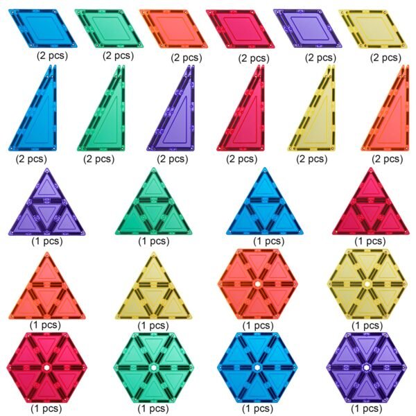 LEARN & GROW | MAGNETIC TILES - GEOMETRY PACK (36 PIECE) *PRE-ORDER* by LEARN & GROW TOYS - The Playful Collective