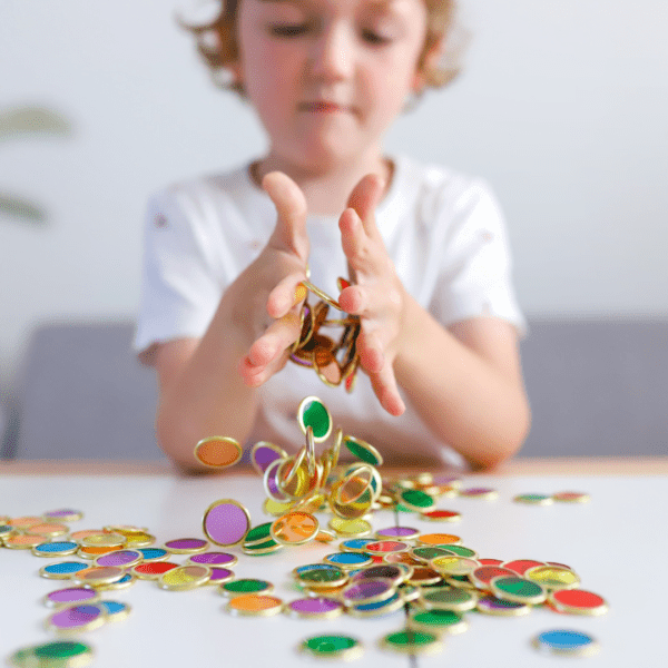 LEARN & GROW | METAL RIMMED COUNTING CHIPS *PRE-ORDER* by LEARN & GROW TOYS - The Playful Collective
