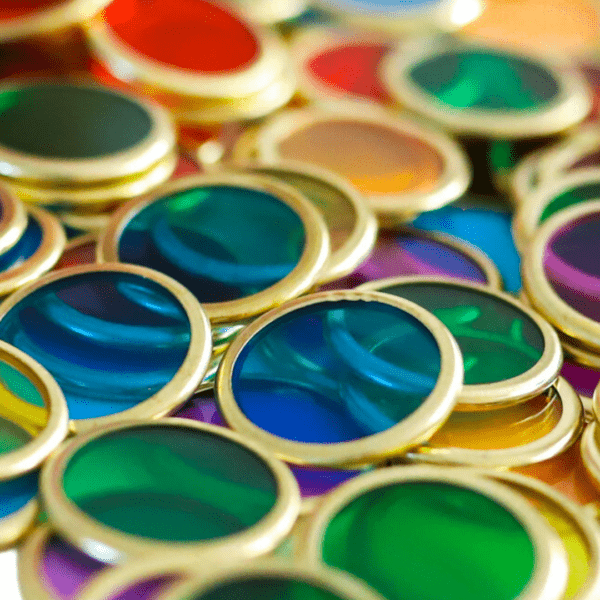 LEARN & GROW | METAL RIMMED COUNTING CHIPS *PRE-ORDER* by LEARN & GROW TOYS - The Playful Collective