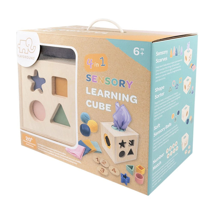 LIVING TEXTILES | 4 - IN - 1 SENSORY LEARNING CUBE by LIVING TEXTILES - The Playful Collective