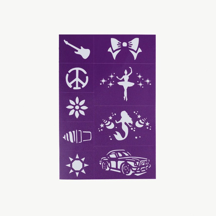 OH FLOSSY | REUSABLE ADHESIVE FACE PAINT & MAKEUP STENCILS - PURPLE by OH FLOSSY - The Playful Collective