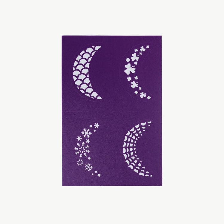 OH FLOSSY | REUSABLE ADHESIVE FACE PAINT & MAKEUP STENCILS - PURPLE by OH FLOSSY - The Playful Collective
