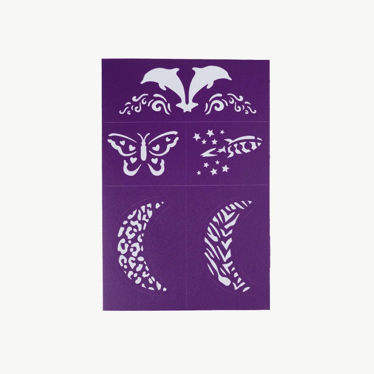 OH FLOSSY | REUSABLE ADHESIVE FACE PAINT & MAKEUP STENCILS - PURPLE by OH FLOSSY - The Playful Collective