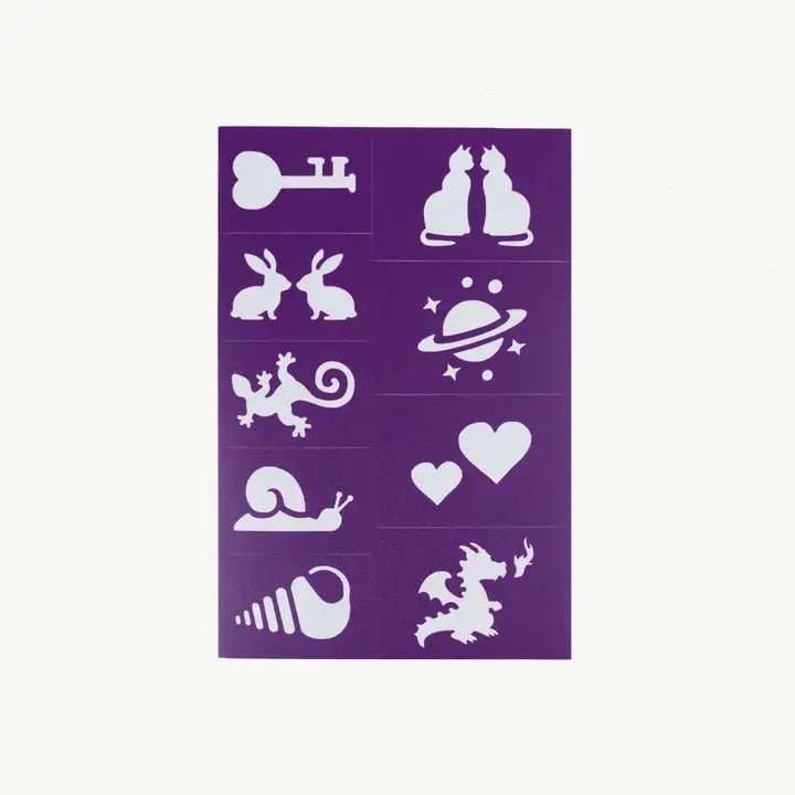 OH FLOSSY | REUSABLE ADHESIVE FACE PAINT & MAKEUP STENCILS - PURPLE by OH FLOSSY - The Playful Collective