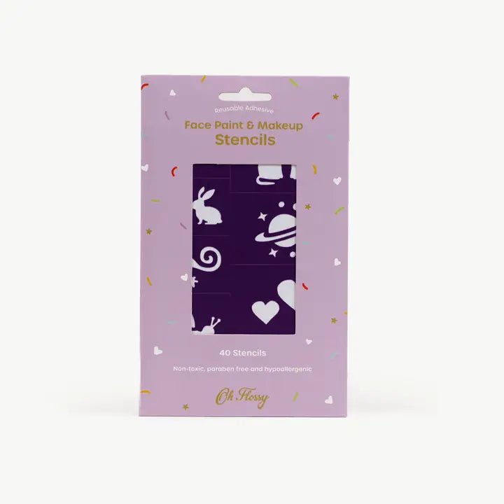 OH FLOSSY | REUSABLE ADHESIVE FACE PAINT & MAKEUP STENCILS - PURPLE by OH FLOSSY - The Playful Collective
