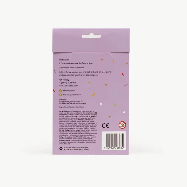 OH FLOSSY | REUSABLE ADHESIVE FACE PAINT & MAKEUP STENCILS - PURPLE by OH FLOSSY - The Playful Collective